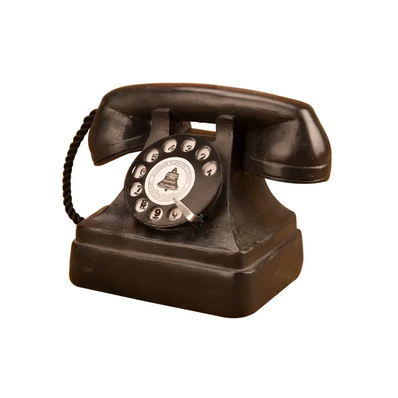 Dial Phone Accessories Decoration Telephone Landline Antique For Retro Nordic Coffee Shop Rotate Fixed Revolve