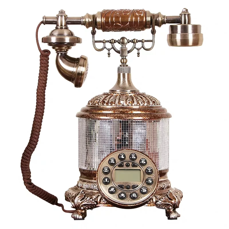 European antique telephone antique telephone high-end luxury household landing machine household decorations