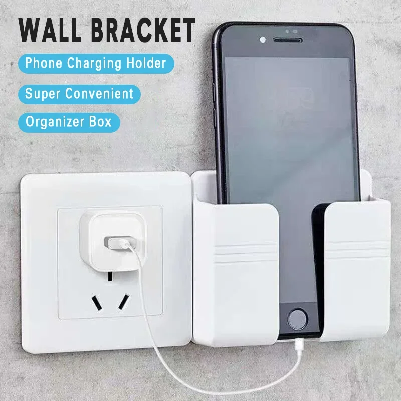 Mobile Phone Wall Holder For Iphone Xiaomi IOS Universal Cellphone Charge Hook Hanging Stand Bracket Hooks Charging Dock