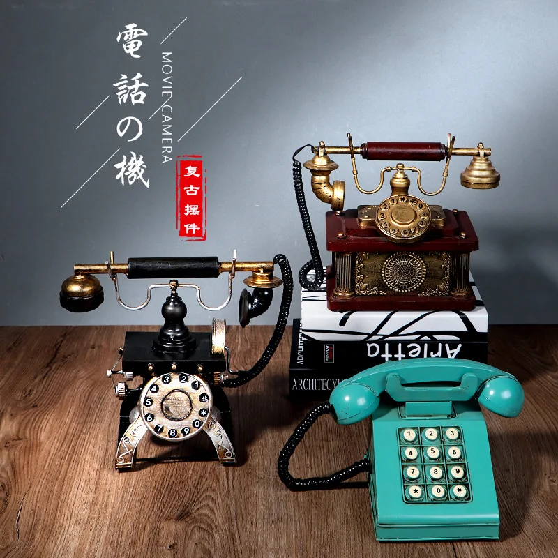 Retro Republic Of China Telephone Model Of Japanese Groceries Display Living Room Home Bar Old-fashioned Creative Arts And Craft