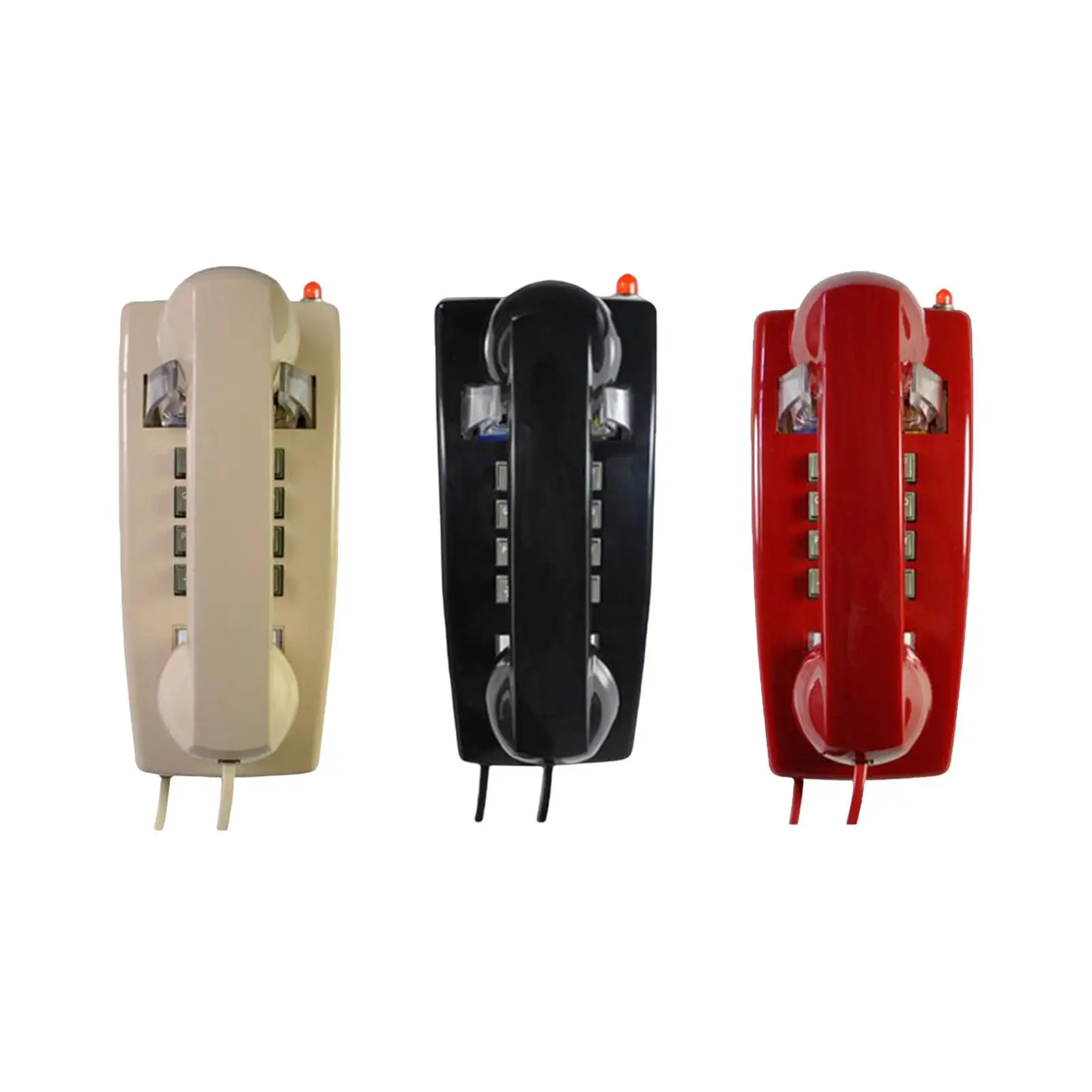 Retro Wall Phone Handset Volume Control Wall Telephone for Bathroom School