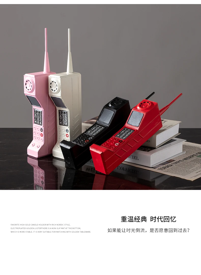 S49b5985be2054e3f90e7ca217aef7263K - Internet Celebrity Retro Mobile Phone Model Placed In The Old-fashioned Bb Machine Simulation Window Photography Props Decoratio