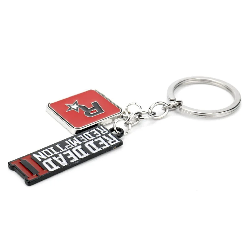 S5998ac1e6234459887a3cc8848befbdaM - Red Dead Redemption 2 Keychain Men Cosplay Game Gun Pendant Car Key Rings Metal Key Accessories Key Props Bag Jewelry Fans Gift