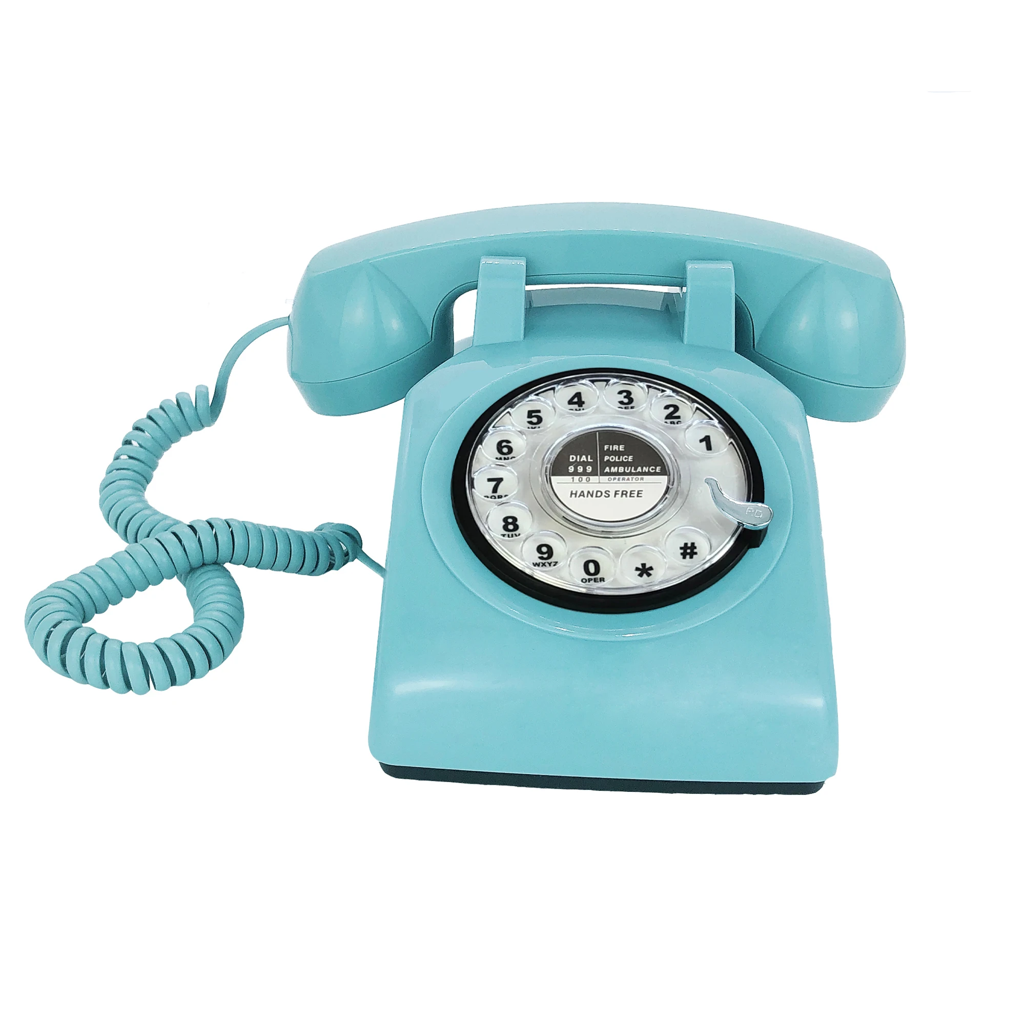 S75f8baed4c9f4b668ff7d749b9127a7fx - Corded Retro Telephone Classic Vintage Rotary Dial Landline Phone for Home/Office/Hotel, Antique Old Fashion Phones for Senior