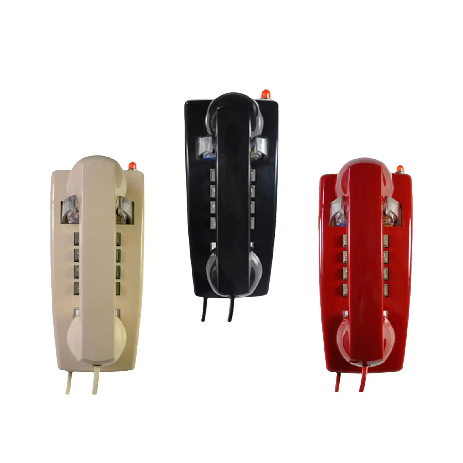 Retro Wall Phone Handset Volume Control Wall Telephone for Bathroom School