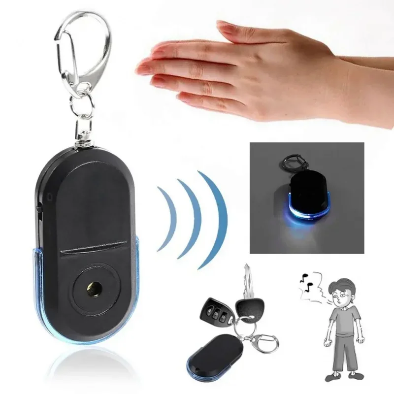 Sbb10ce5360424c3d81440a2c76f582cfc - Smart Find Locator Anti-Lost Key Finder Keychain Whistle Beep Sound Control LED Torch Portable Car Key Mini Finder