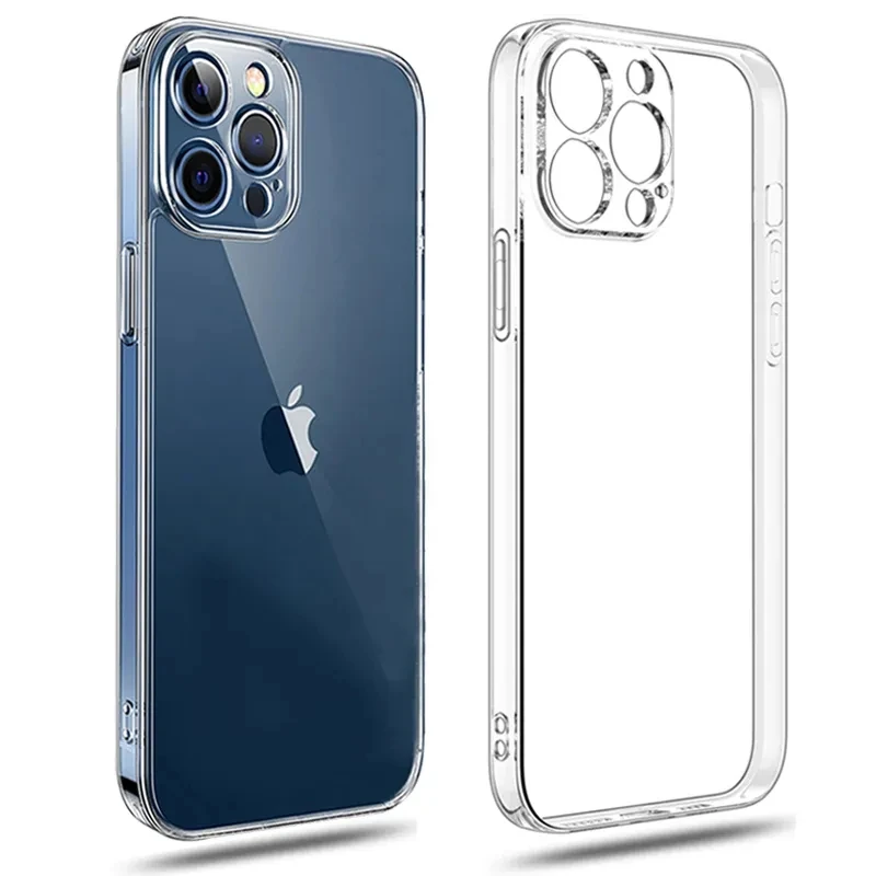 Sbe9ddf95c22e4f58b3f9392e791a8b4bI - Clear Phone Case For iPhone 11 12 13 14 15 Pro Max Case Silicone Soft Cover For iPhone 13 Mini X XS Max XR 8 7 6 Plus Back Cover