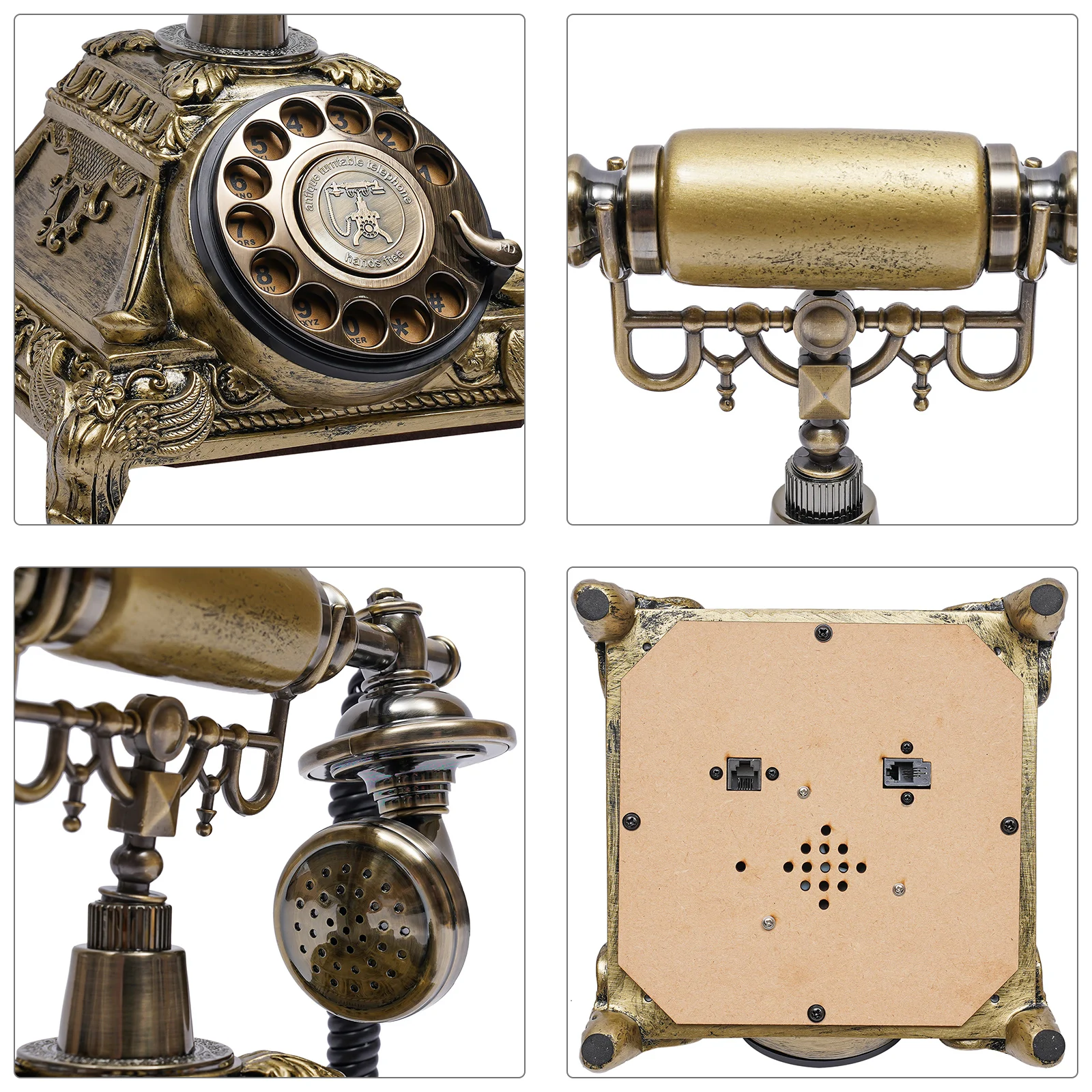 Se429561bb5554561aa47b829004414e2l - Retro Turntable Telephone Dial Telephone Vintage AntiqueStyle Decorative Telephone For Home Decor