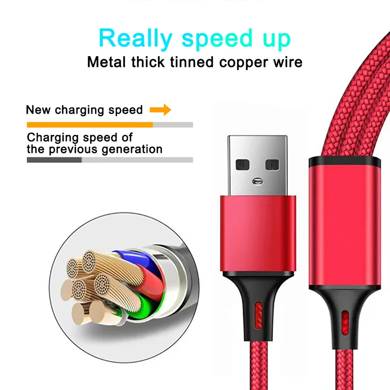 Sfbba18c4fa81441da5924ad1c0edbbc72 - 3 In 1 Fast Charging Cable Cord For iPhone Xiaomi Poco Micro USB Type C Charger Cable Multi Port Multiple Usb Charging Wire Line