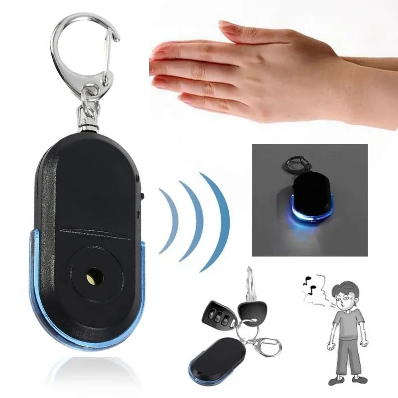 Smart Find Locator Anti Lost Key Finder Keychain Whistle Beep Sound Control LED Torch Portable Car.j - Smart Find Locator Anti-Lost Key Finder Keychain Whistle Beep Sound Control LED Torch Portable Car Key Mini Finder