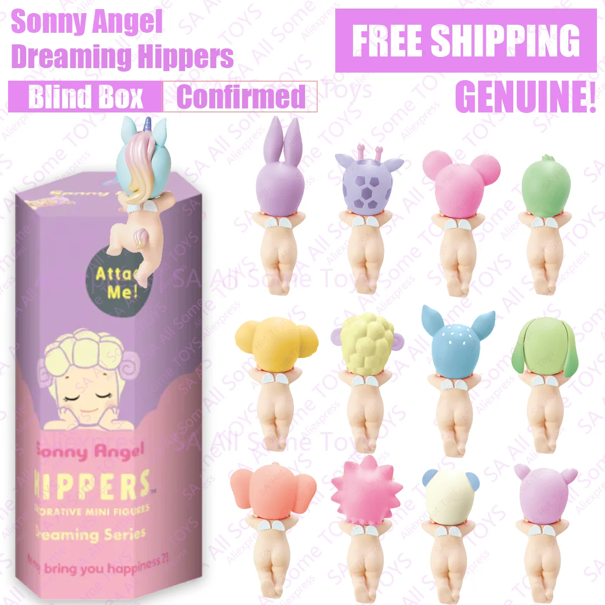 Sonny Angel Dreaming Hippers Blind Box Confirmed style Genuine telephone Screen Decoration Birthday Gift Mysterious Surprise