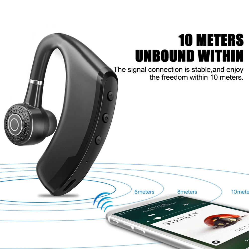 V9 Earphones Bluetooth Headphones Handsfree Wireless Headset Business Headset Music Sports Earphones for Iphone Samsung