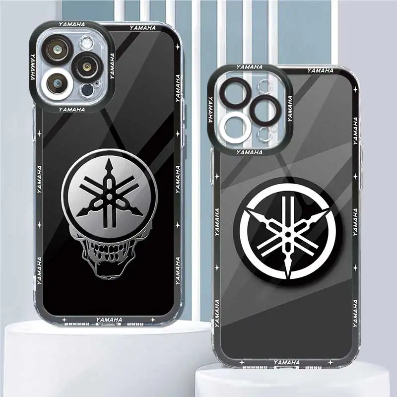 Motor-cycle Racing-Y-YAMAHA-s Clear Phone Case For 15 14 13 12 11 Pro Max Mini XR XS Max SE X XS 7 8 6 6S Plus Angel Eyes Shell