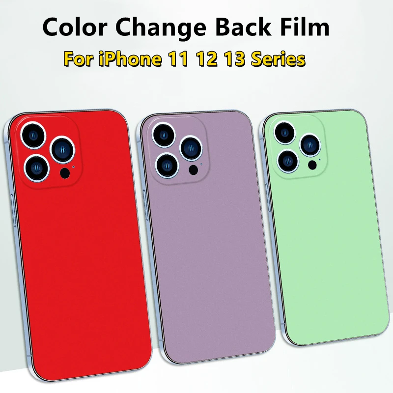 2PCS Rear Stickers Matte Wrap Skin For iPhone 13 12 11 Pro Max Mini 12Pro 13Pro 12ProMax Camera Lens Protector Back Film Cover