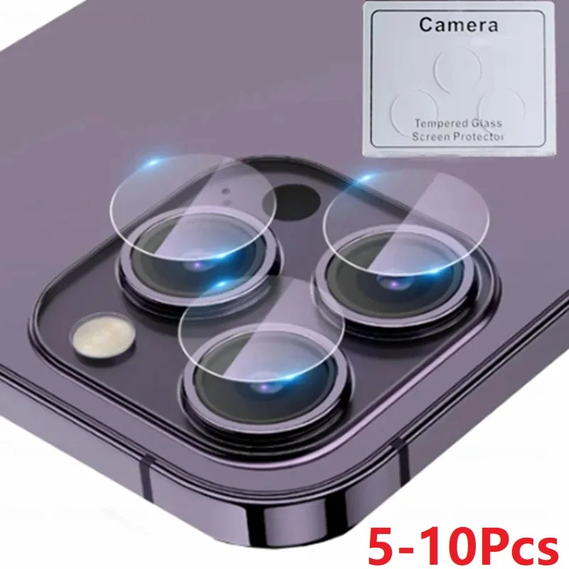 5-10Pcs iPhone 15 14 13 12 11 Pro Max Camera Lens Screen Protector For iPhone 14 Plus XR XS X HD Soft Protective Film