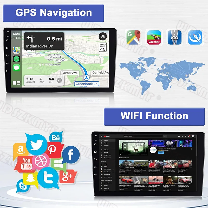 1718234045 67 7 9 10 inch GPS 2 din Radio Stereo Receiver Player Android13 2G 32G Radio Multimedia - 7 9 10 inch GPS  2 din Radio Stereo Receiver Player Android13 2G+32G Radio Multimedia Player wireless CarPlay Android Auto Gift