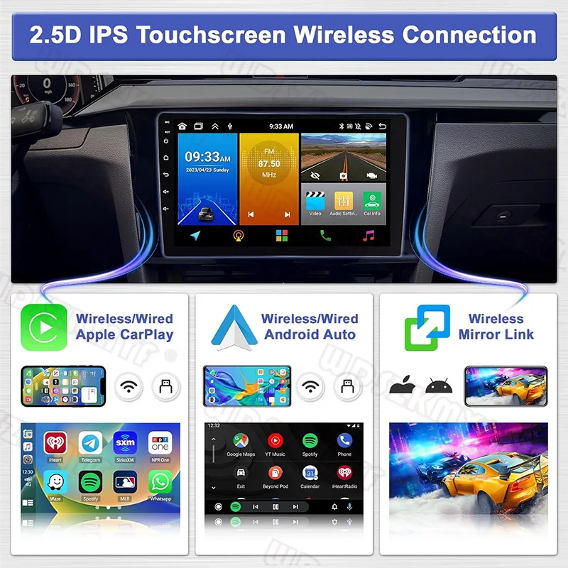 1718234045 990 7 9 10 inch GPS 2 din Radio Stereo Receiver Player Android13 2G 32G Radio Multimedia - 7 9 10 inch GPS  2 din Radio Stereo Receiver Player Android13 2G+32G Radio Multimedia Player wireless CarPlay Android Auto Gift