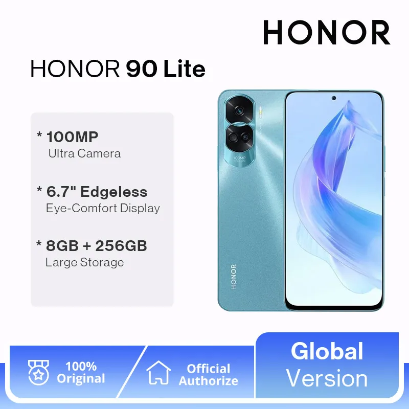 HONOR 90 Lite 5G with 100MP Triple Camera 8GB RAM+256GB ROM 6.7” 90Hz Display 4500mAh Battery Dual SIM Android 13