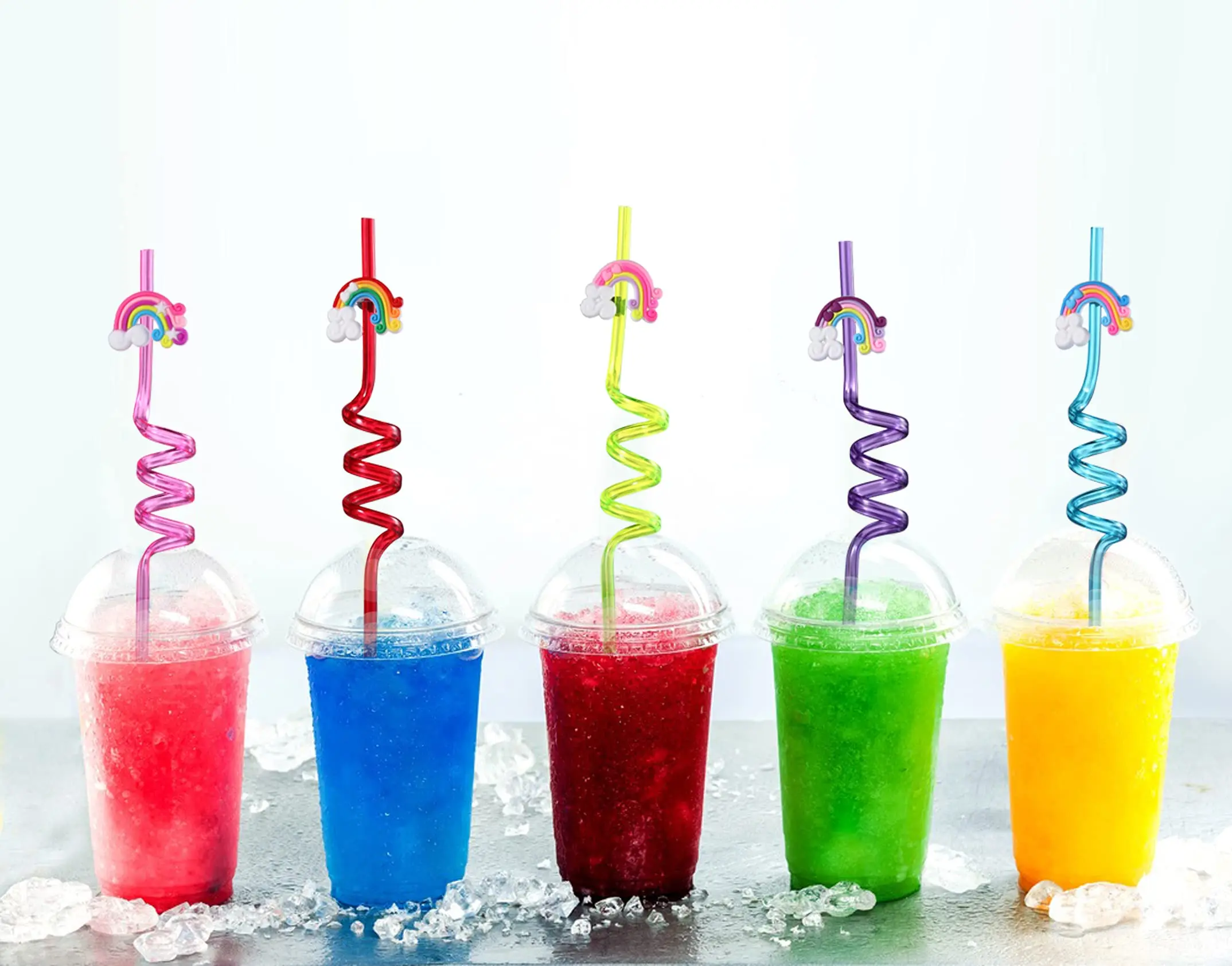 1718520725 431 Multiple Topic Straw Reusable Rainbow Drinking Plastic Straws Unicor Animals Racing Car Birthday Par - Multiple-Topic Straw Reusable Rainbow Drinking Plastic Straws Unicor Animals Racing Car Birthday Party Favors Decorations