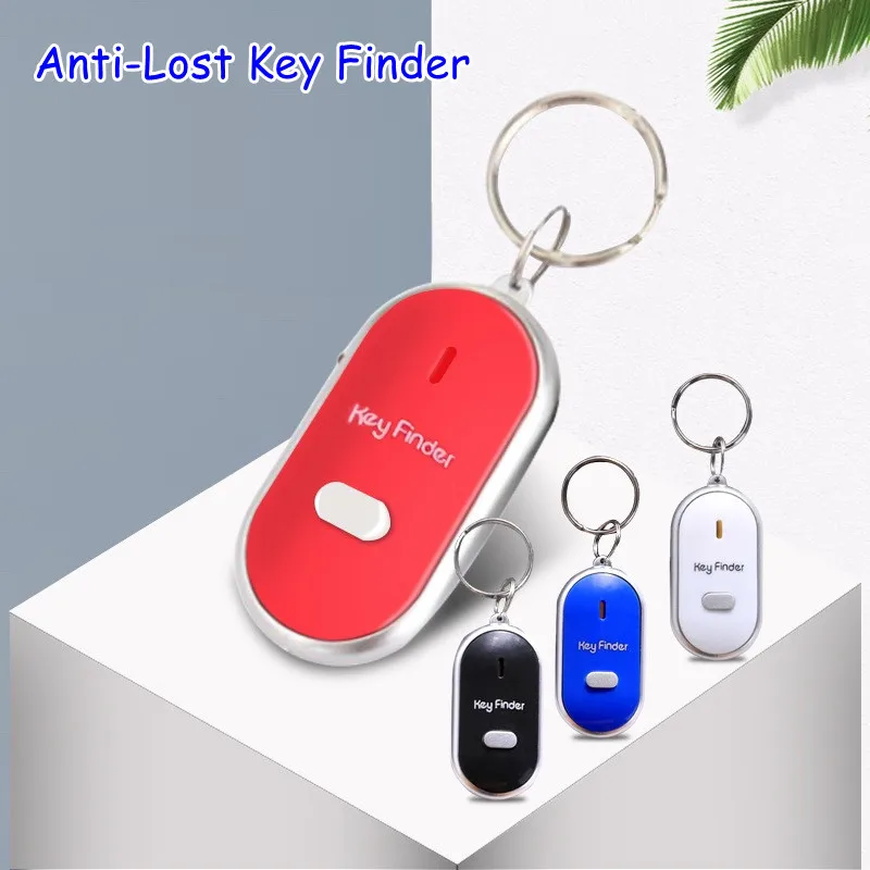 3pc Smart Anti-Lost Alarm Wallet Phone Key Finder Locator Keychain Whistle Sound With LED Light Mini Anti Lost Key Finder Sensor