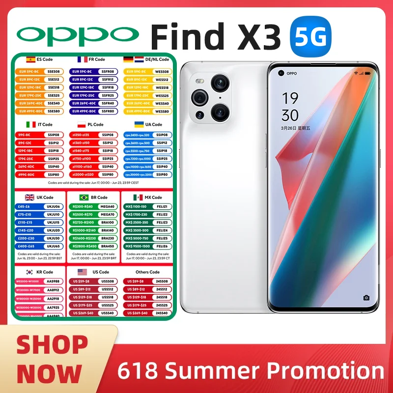 Oppo Find X3 5g Smart Phone 6.7\