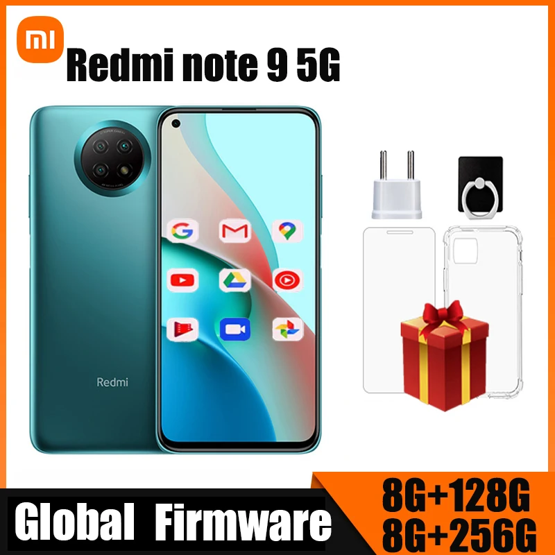 Global ROM Xiaomi Redmi Note 9 5G Cellphone ,Smartphone 18W Wired Charging  Dual SIM