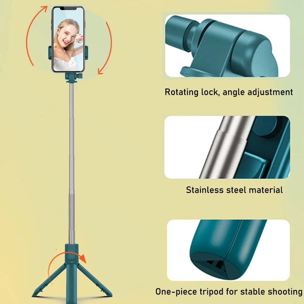 1719043267 338 Selfie Stick Tripod Remote Shutter Extendable Monopod Adjustable For Mobile Smartphon Wireless Bluet - Selfie Stick Tripod Remote Shutter Extendable Monopod Adjustable For Mobile Smartphon Wireless Bluetooth Mini Phone Tripod Stand