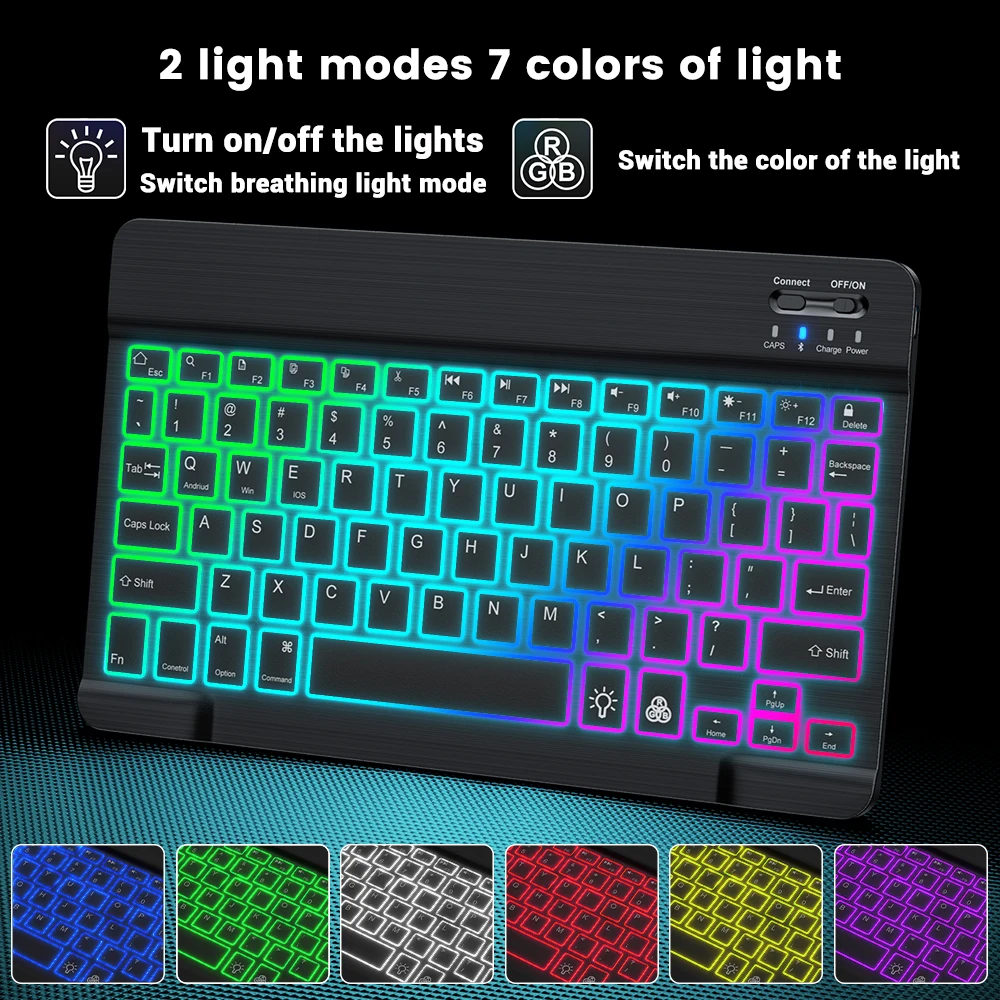 1719063427 335 10inch Backlit For iPad Keyboard and Mouse Backlight Bluetooth Keyboard For IOS Android Windows Wire - 10inch Backlit For iPad Keyboard and Mouse Backlight Bluetooth Keyboard For IOS Android Windows Wireless Keyboard and Mouse