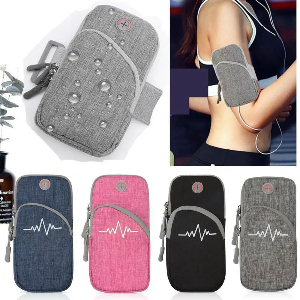 Sports Running Arm Band Mobile Phone Holder Bag Gym Exercise Waterproof Pouch Running Bags