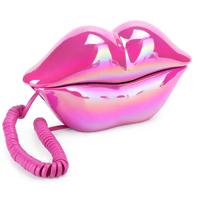 1719085806 890 Lip Telephone Electroplating Fashionable Lip Telephone Flocking Retro Sexy Home Phone Decoration Gif - Lip Telephone Electroplating Fashionable Lip Telephone Flocking Retro Sexy Home Phone Decoration Gift