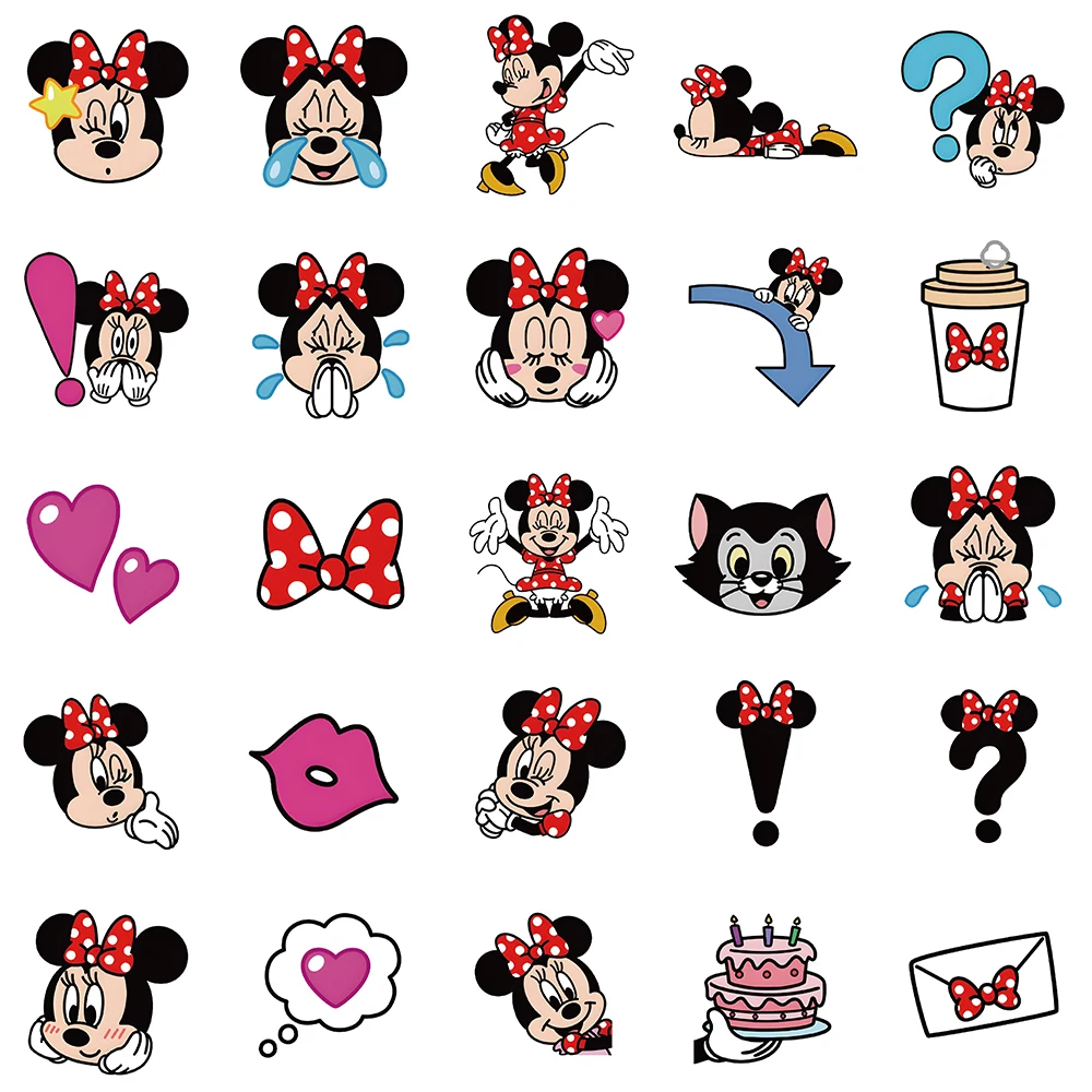 1719092528 31 10 30 60pcs Classic Disney Anime Mickey Mouse Minnie Mouse Stickers Cute Cartoon Decals DIY Phone.jp - 10/30/60pcs Classic Disney Anime Mickey Mouse Minnie Mouse Stickers Cute Cartoon Decals DIY Phone Laptop Kawaii Kids Sticker Toy