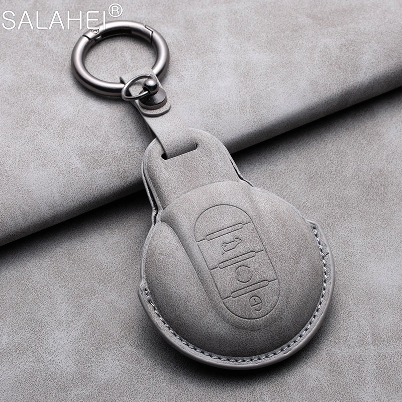 1719123908 687 Sheepskin Car Remote Key Case Full Cover Fob For BMW MINI COOPER S ONE JCW F54 - Sheepskin Car Remote Key Case Full Cover Fob For BMW MINI COOPER S ONE JCW F54 F55 F56 F57 F60 CLUBMAN COUNTRYMAN Auto Accessory