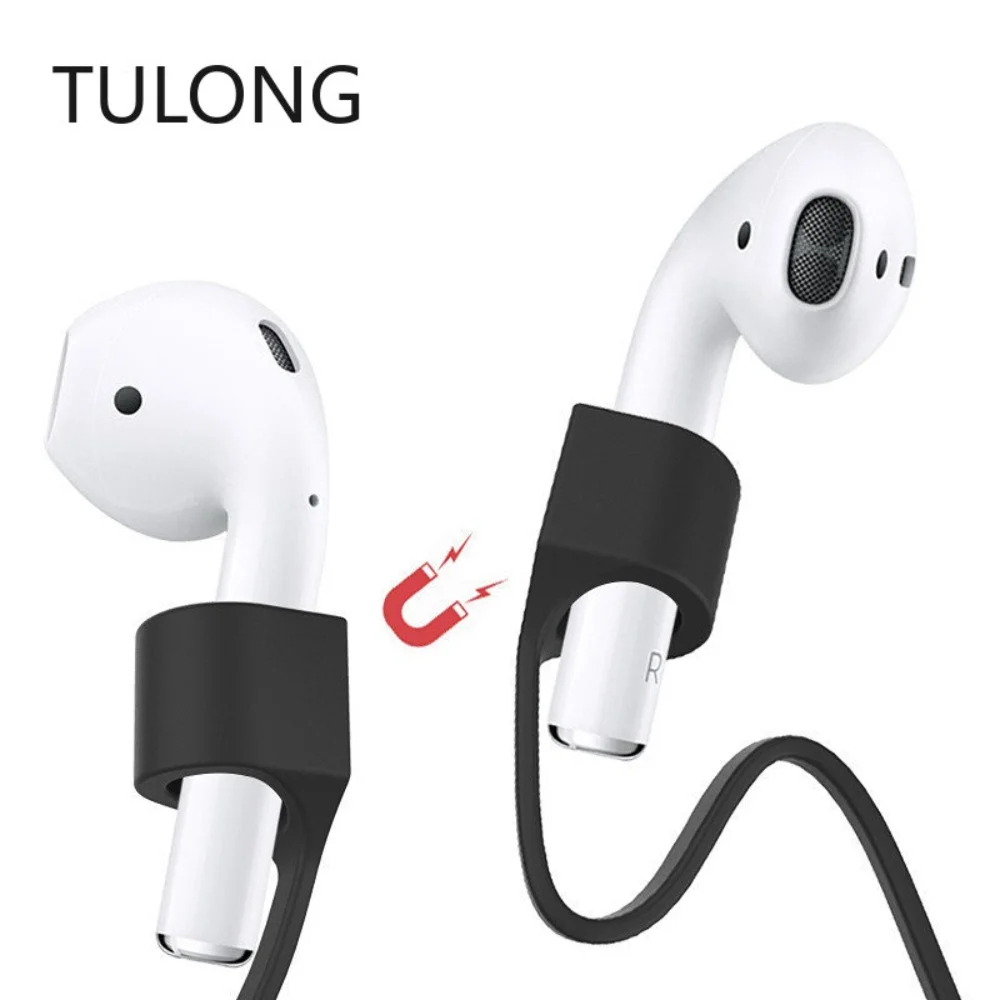 TULONG Anti-Lost Silicone Earphone Rope Holder Cable for AirPods 1 2 3 pro Wireless Bluetooth Headphone Neck Strap Cord String
