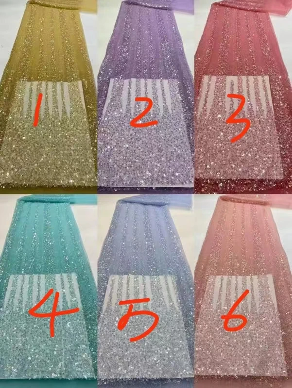 1719367446 40 LN Africa Fabric High Quality Luxury 2022 Sequins Net Lace With Beads Rich Senegalese For Evening.jp - LN Africa Fabric High Quality Luxury 2022 Sequins Net Lace With Beads Rich Senegalese For Evening Or Party Dress