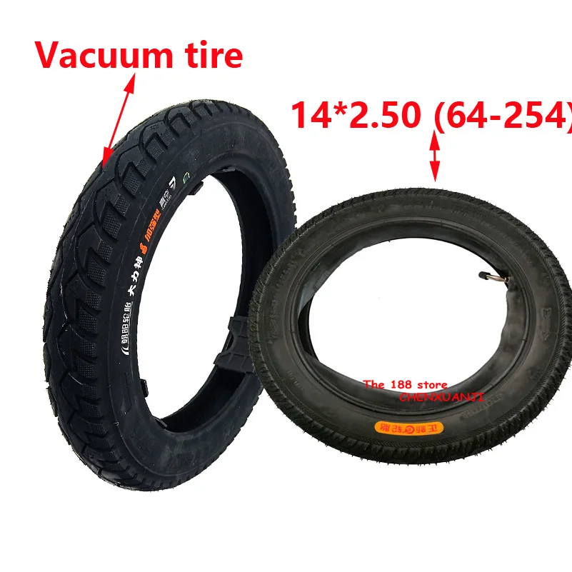 1719398769 332 Lightning shipment 14 2 50 64 254 Electric Vehicle wheel tyre Inner and Outer tire 14x2 - Lightning shipment 14*2.50 (64-254) Electric Vehicle wheel tyre Inner and Outer tire 14x2.50 tube