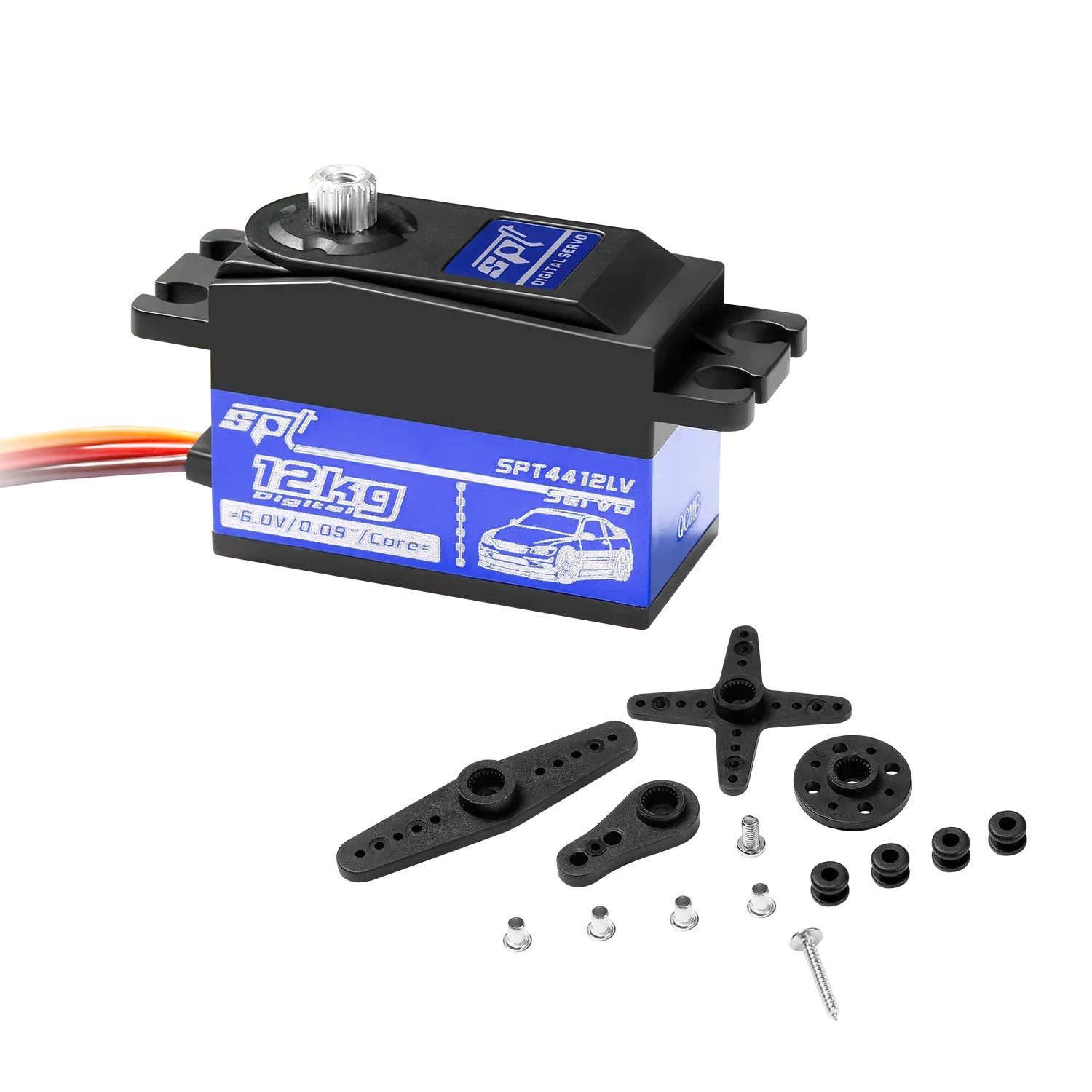 1719418930 227 SPT 4412LV 180 210 320 360 12kg Metal Gear Short Body Low Profile Digital Servo for - SPT 4412LV 180 210 320 360 12kg Metal Gear Short Body Low Profile Digital Servo for 1:10 1:12 Car RC Car Drift Robot Arduino