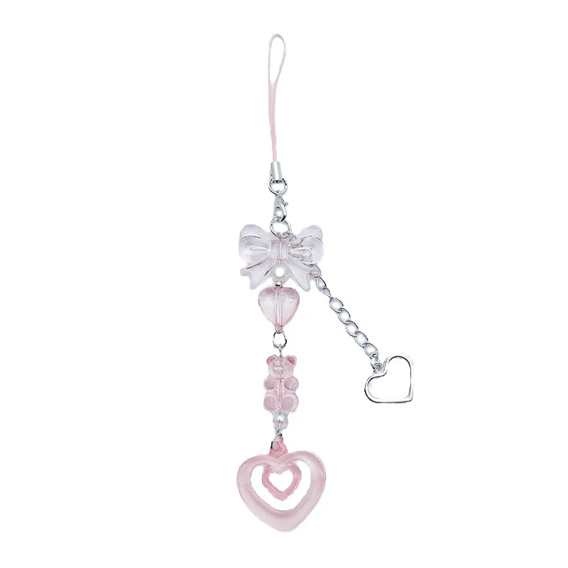 1719438908 52 Bag IP Samsung Cute Accessories Pink Y2K Bowknot Love Phone Charms Pendant Kawaii Key Chain Girl - Bag IP Samsung Cute Accessories Pink Y2K Bowknot Love Phone Charms Pendant Kawaii Key Chain Girl Strap Lanyard Beaded Ins Korea