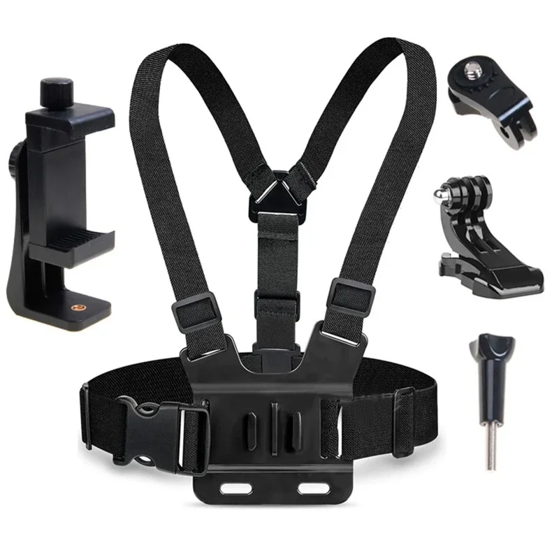 1719463565 685 5 in 1 Mobile Phone Chest Strap Mounting Holder First Angle Video Record life Phone Bracket - 5 in 1 Mobile Phone Chest Strap Mounting Holder First Angle Video Record life Phone Bracket Fixed Live Broadcast Accessories