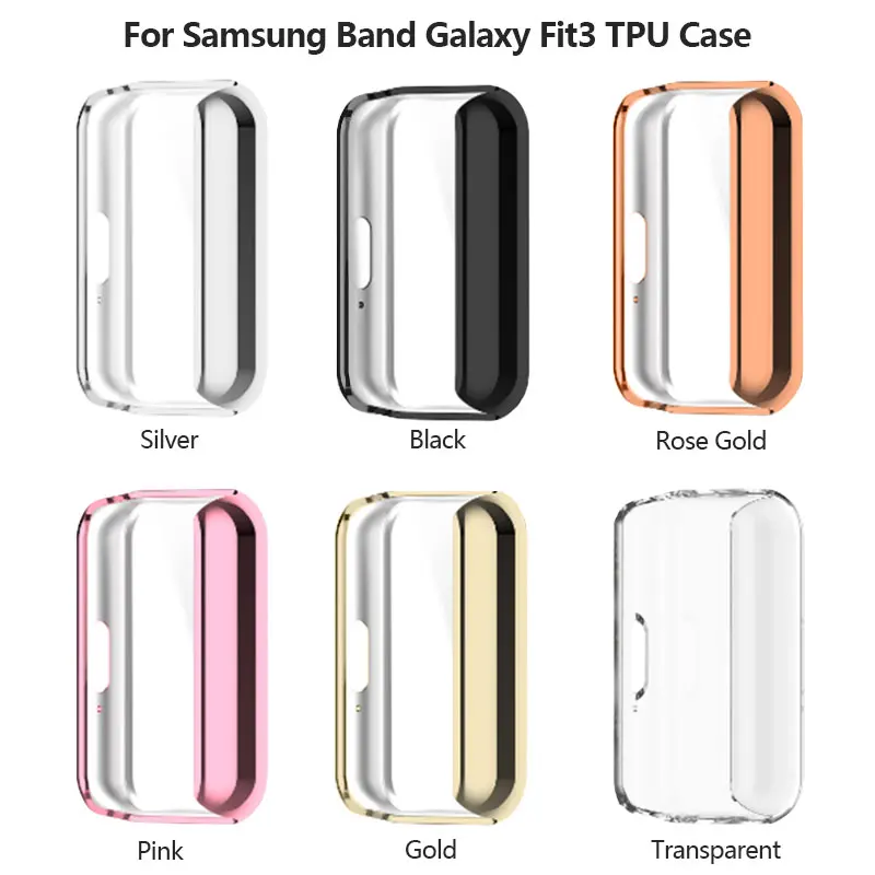 1719465793 354 TPU Plating Case For Samsung Galaxy Fit 3 Samrtwatch Strap Full Coverage Bumper Cover Accessories Sc - TPU Plating Case For Samsung Galaxy Fit 3 Samrtwatch Strap Full Coverage Bumper Cover Accessories Screen Protector soft shell