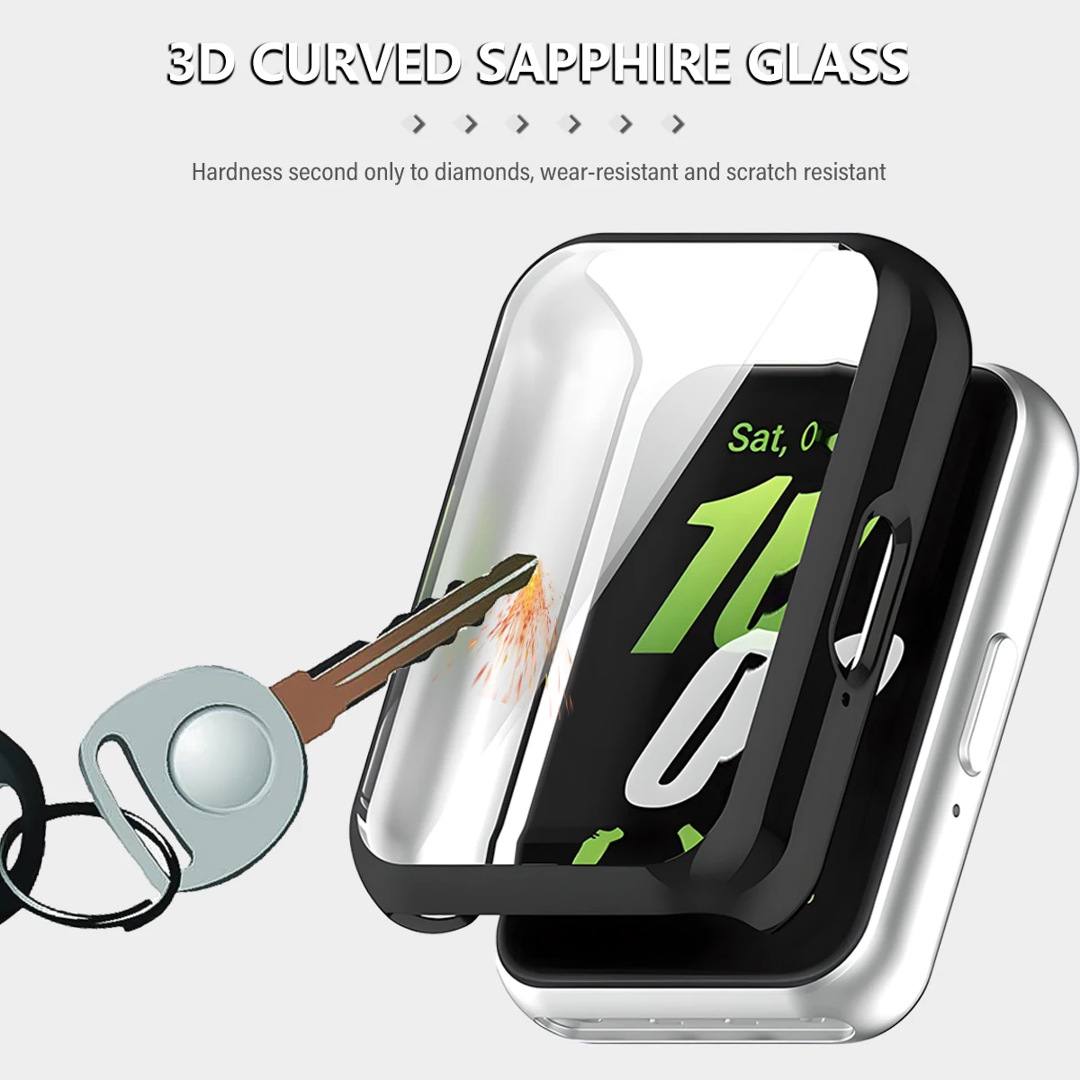 1719465794 166 TPU Plating Case For Samsung Galaxy Fit 3 Samrtwatch Strap Full Coverage Bumper Cover Accessories Sc - TPU Plating Case For Samsung Galaxy Fit 3 Samrtwatch Strap Full Coverage Bumper Cover Accessories Screen Protector soft shell