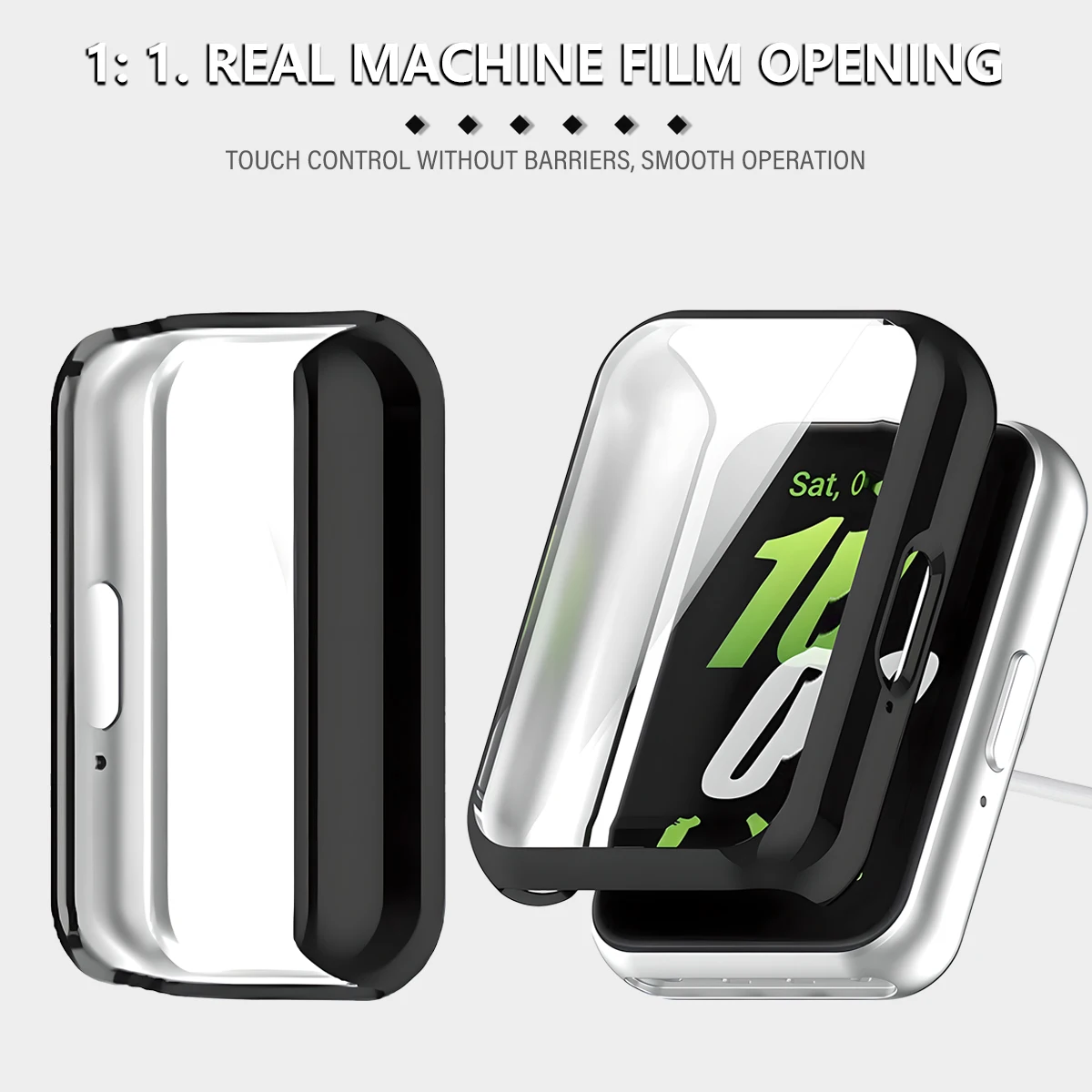 1719465795 611 TPU Plating Case For Samsung Galaxy Fit 3 Samrtwatch Strap Full Coverage Bumper Cover Accessories Sc - TPU Plating Case For Samsung Galaxy Fit 3 Samrtwatch Strap Full Coverage Bumper Cover Accessories Screen Protector soft shell