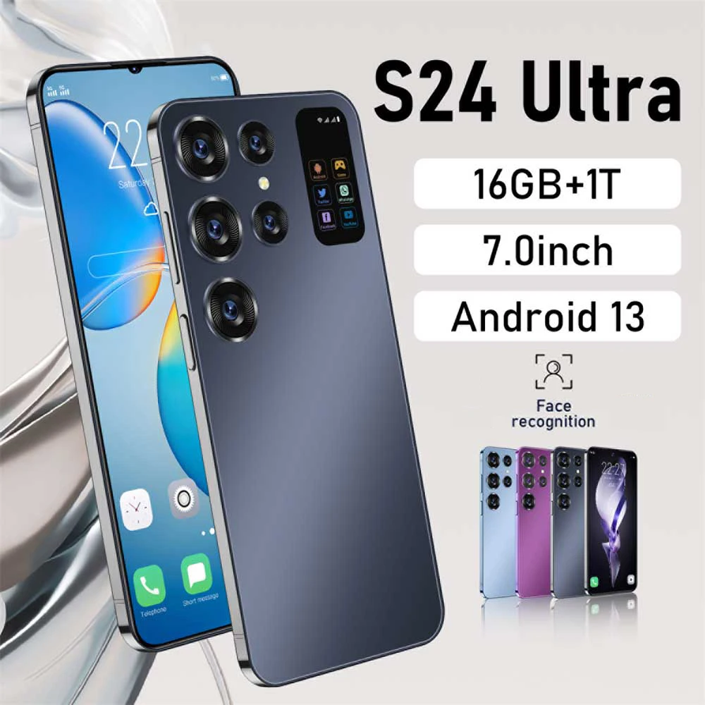 2024 Original S24 Ultra Mobile Phones 16GB+1TB Dual Sim Face Unlock Android Cell Phone Smartphone 7000mAh Cellphone