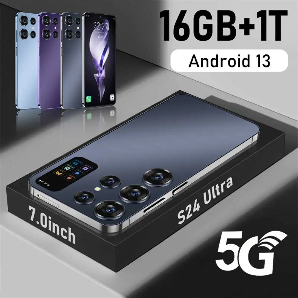 2024 S24 Ultra Smartphone 5G Original 7.0in Mobile Phones 7000mAh Cell Phone Unlocked Cellphones Android Celulares