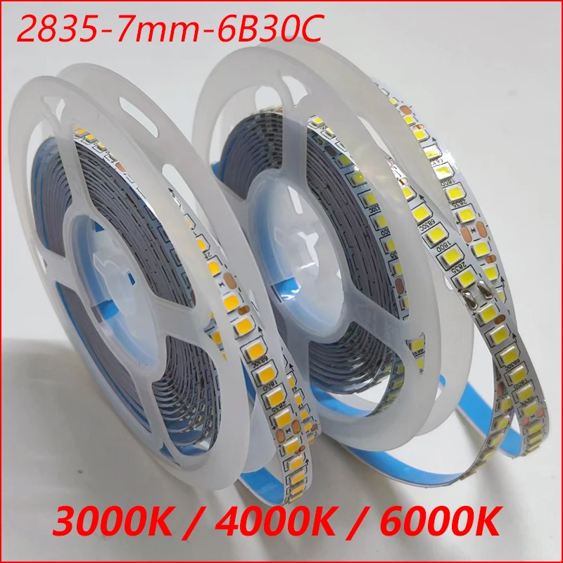 5 Meters SMD2835 strip 7MM 6B30C 180LEDs 30W M constant current LED ribbon single color 3000K - 5 Meters SMD2835 strip 7MM-6B30C 180LEDs 30W/M constant current LED ribbon single color 3000K 4000K 6000K flexible LED belt .