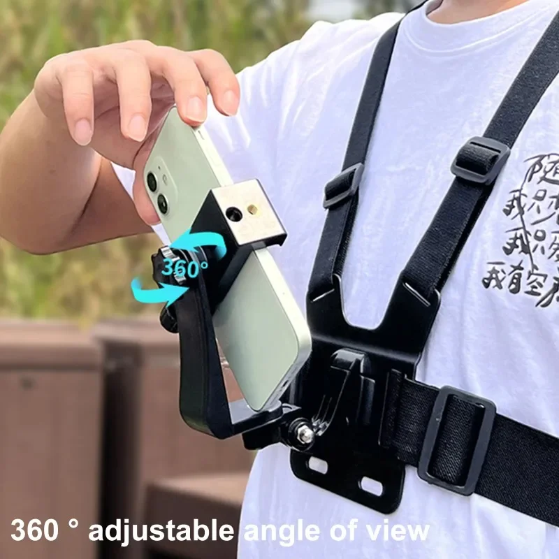 5 in 1 Mobile Phone Chest Strap Mounting Holder First Angle Video Record life Phone Bracket - 5 in 1 Mobile Phone Chest Strap Mounting Holder First Angle Video Record life Phone Bracket Fixed Live Broadcast Accessories