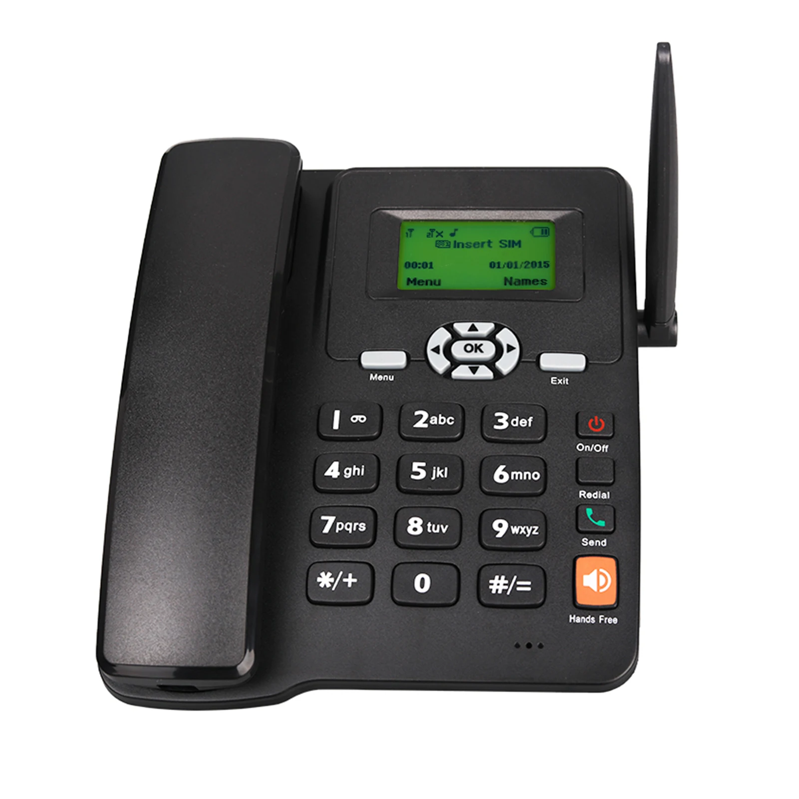 Cordless Phone Desktop Telephone Support GSM 850/900/1800/1900MHZ Dual SIM Card 2G Fixed Wireless Phone with Antenna Radio Alarm