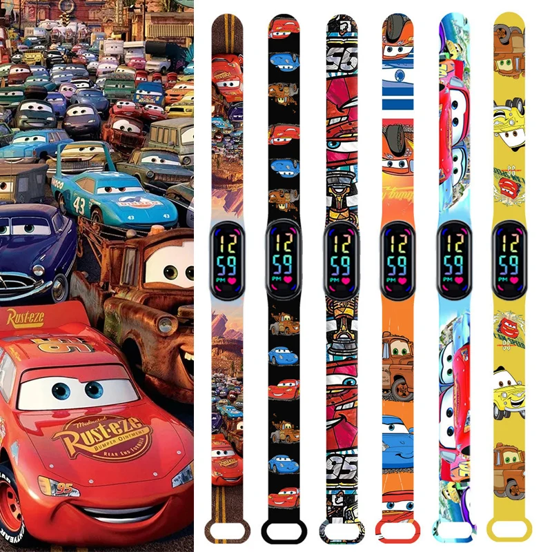 Disney Cars Children’s Watches Boys Waterproof Touch Screen Watch for Kids Waterproof Digital Clock Bracelet Exquisite Gift