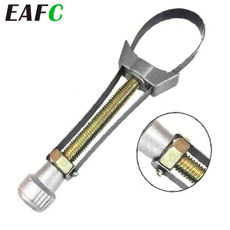 EAFC Car Oil Filter Removal Too Hand Tools Adjustable Automobile 60mm to120mm Diameter Steel Strap Wrench Spark Plug Repair Tool