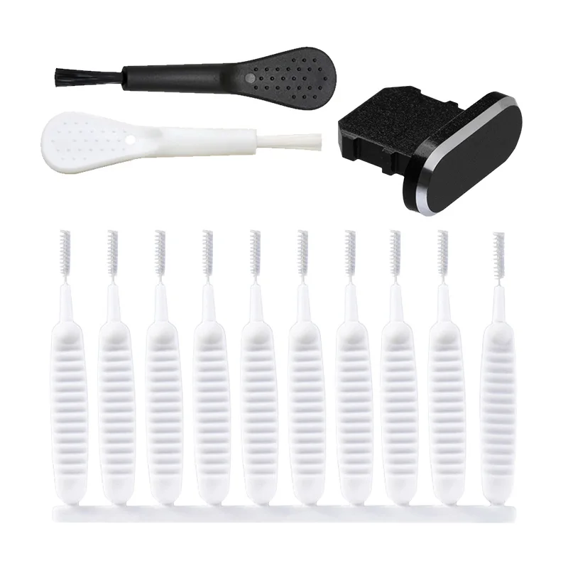 Earphores Cleaner Brush Mobile Phone Charging Port Dust Plug Speaker Cleaner Kit Cleaning Tool Type C Port Anti-Dust Plug Cover