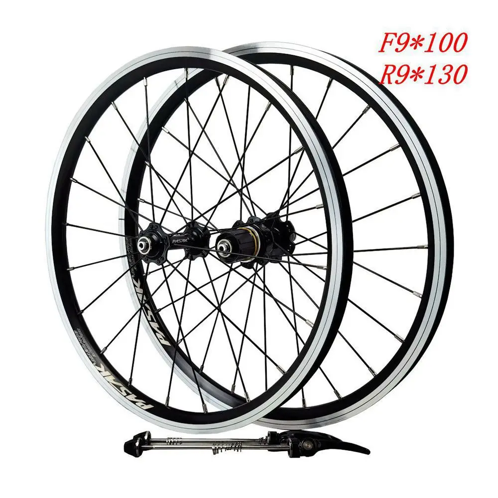 Folding Bike Wheels for Mountain Bicycle MTB Cycle Parts Clincher Rim V Brake QR 9mm 100mm - Folding Bike Wheels for Mountain Bicycle, MTB Cycle Parts, Clincher Rim, V Brake, QR 9mm, 100mm, 130mm, 20h, 24H, 406, 451